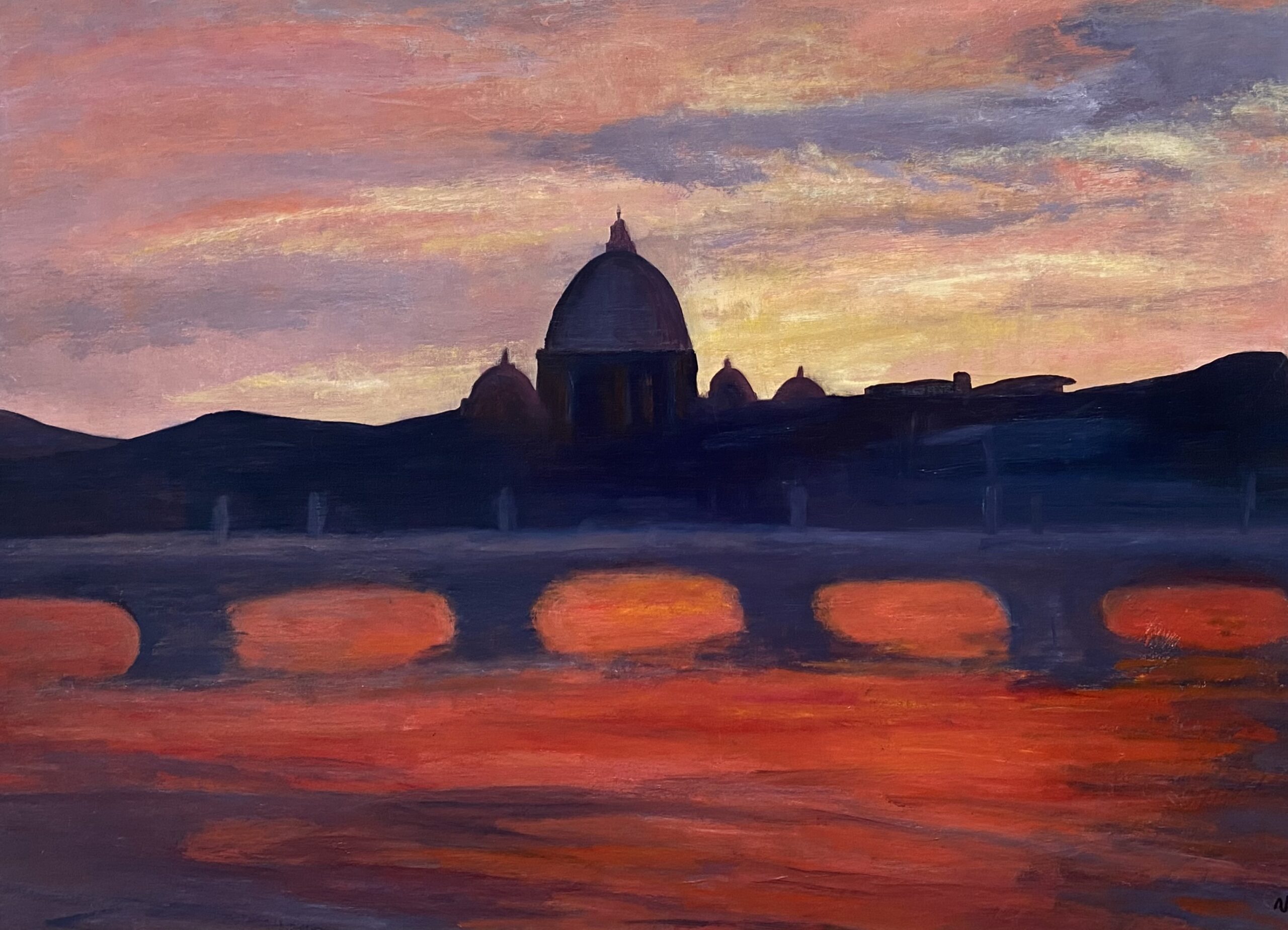St. Peter’s at Sunset, Rome 23" x 33”